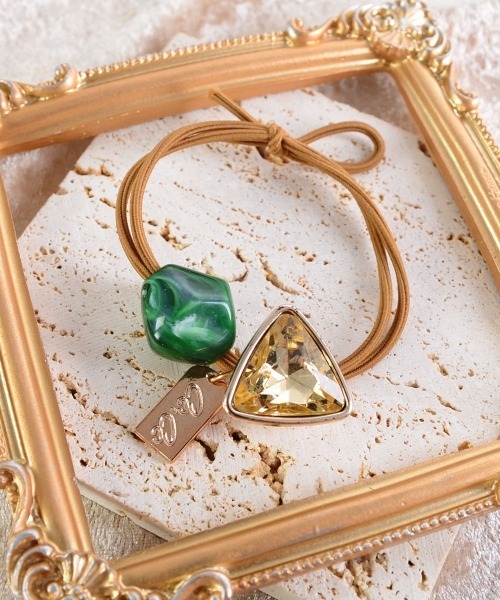 VIBGYOR Women（ヴィブジョー　ウィメン）の「【float】カラーストーン チャーム ヘアゴム（ヘアゴム・レディース・ブラック/ブラウン/グリーン/レッド/レッドパープル/グリーン系1・FREE）」の20枚目の写真