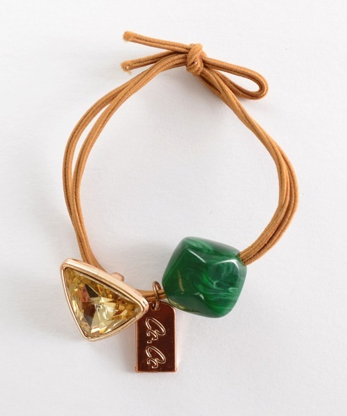 VIBGYOR Women（ヴィブジョー　ウィメン）の「【float】カラーストーン チャーム ヘアゴム（ヘアゴム・レディース・ブラック/ブラウン/グリーン/レッド/レッドパープル/グリーン系1・FREE）」の15枚目の写真