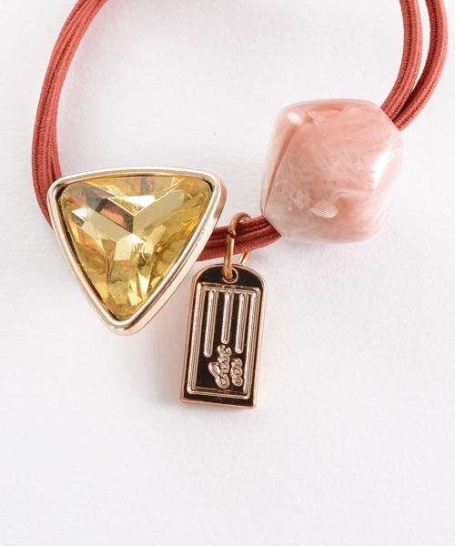 VIBGYOR Women（ヴィブジョー　ウィメン）の「【float】カラーストーン チャーム ヘアゴム（ヘアゴム・レディース・ブラック/ブラウン/グリーン/レッド/レッドパープル/グリーン系1・FREE）」の11枚目の写真