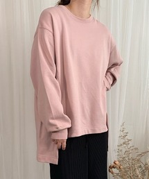 【WEARISTA てら】サイドスリット裏毛プルオーバー
