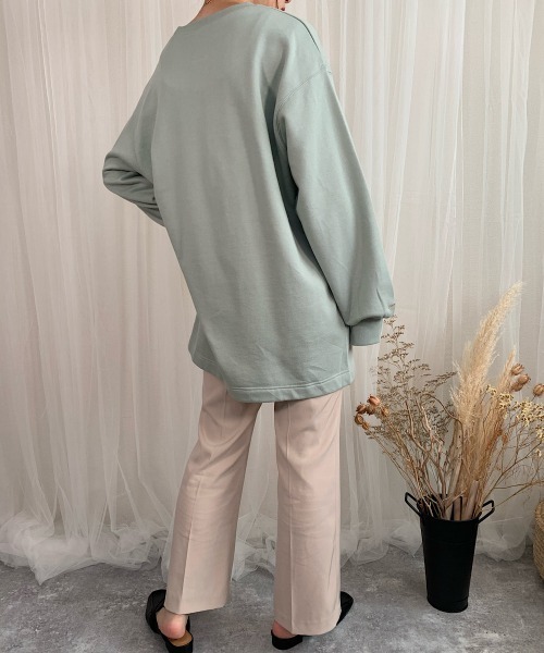 slowmelly（スローメリー）の「【WEARISTA てら】サイドスリット裏毛プルオーバー（スウェット・レディース・ベージュ/ブラウン/ピンク/モスグリーン・FREE）」の13枚目の写真