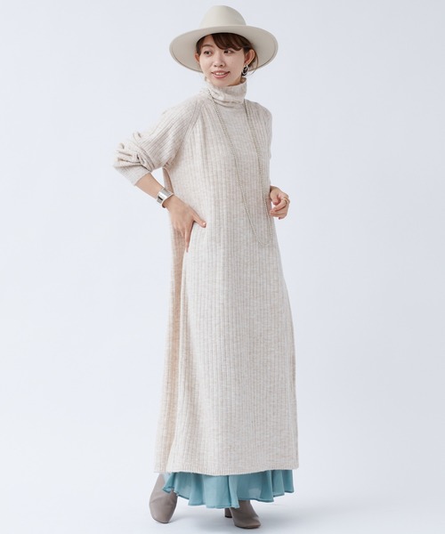 DouDou（ドゥドゥ）の「バックリボンニットワンピース（ワンピース・レディース・ブラック/オフホワイト・FREE）」の15枚目の写真