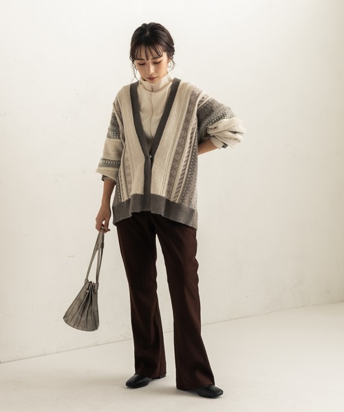 CAPRICIEUX LE'MAGE カーディガン CAPRICIEUX LE'MAGE カーディガン ビジューラップカーディガン