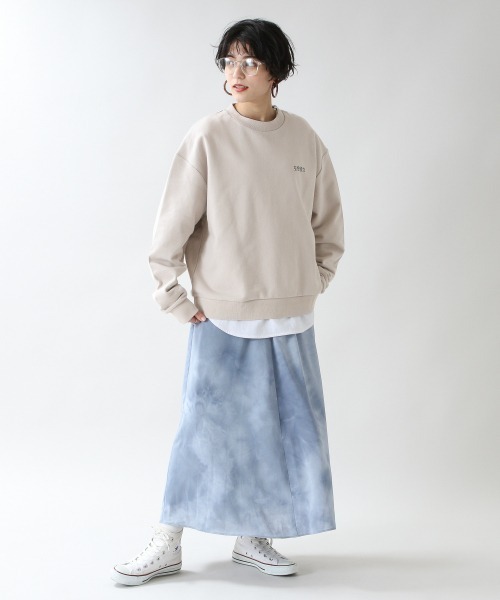 RAGEBLUE（レイジブルー）の「【OYUMI】コラボ裏毛スウェットクルー/930023（スウェット・レディース・オフホワイト/ライトベージュ/ライトブルー/パープル・FREE）」の8枚目の写真