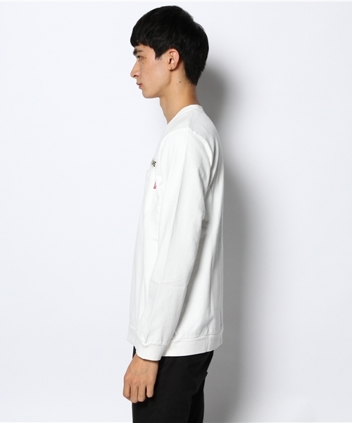 WHO'S WHO gallery(フーズフーギャラリー)の「【Em@//ONE】ポケットL/S(Tシャツ/カットソー・メンズ・オフホワイト/ネイビー・MEDIUM/LARGE)」の9枚目の写真