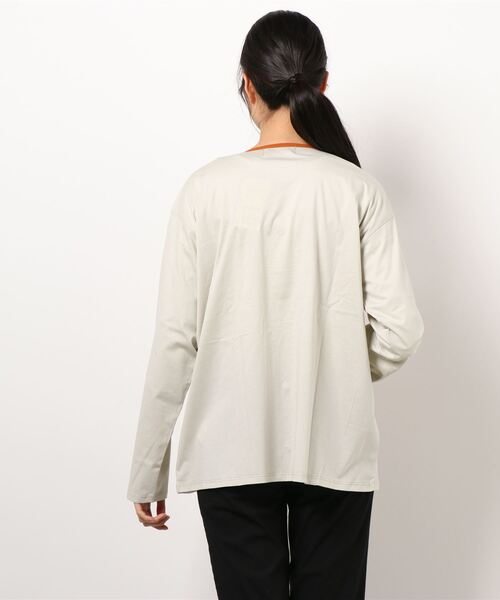 CUBE SUGAR（キューブシュガー）の「シルケット天竺UVカット加工ポケッタブルカーディガン（カーディガン/ボレロ・レディース・パープル/カーキ/オレンジ/マルチ/ナチュラル・M）」の22枚目の写真