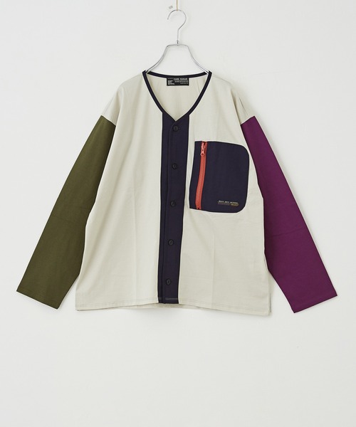 CUBE SUGAR（キューブシュガー）の「シルケット天竺UVカット加工ポケッタブルカーディガン（カーディガン/ボレロ・レディース・パープル/カーキ/オレンジ/マルチ/ナチュラル・M）」の19枚目の写真