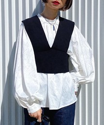 PAGEBOY | バッククロスニットビスチェ(ベスト)