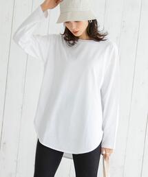 coen | COOLMAX（クールマックス）オールシーズン調温ロングスリーブシャツテイルTシャツ#(Tシャツ/カットソー)