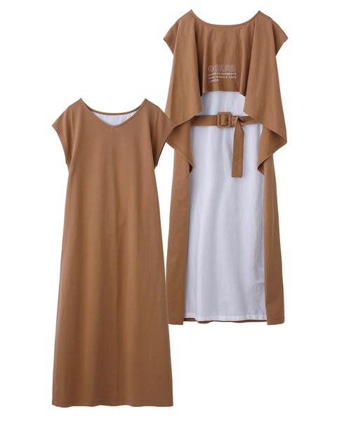 SILAS（サイラス）の「BACK LAYERED DRESS（ワンピース・レディース・ブラック/ベージュ・ONE SIZE）」の12枚目の写真