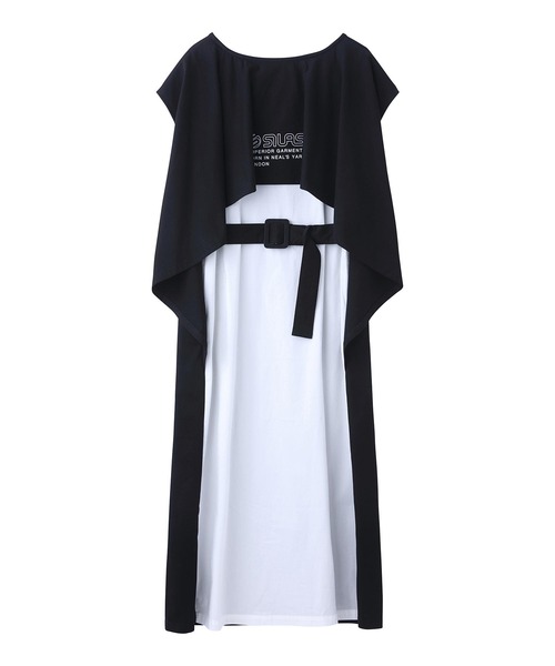 SILAS（サイラス）の「BACK LAYERED DRESS（ワンピース・レディース・ブラック/ベージュ・ONE SIZE）」の13枚目の写真