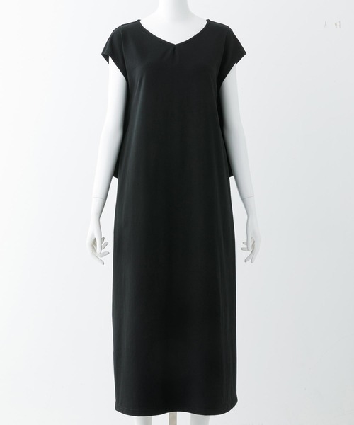 SILAS（サイラス）の「BACK LAYERED DRESS（ワンピース・レディース・ブラック/ベージュ・ONE SIZE）」の5枚目の写真