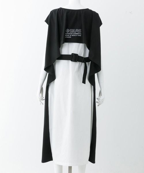 SILAS（サイラス）の「BACK LAYERED DRESS（ワンピース・レディース・ブラック/ベージュ・ONE SIZE）」の11枚目の写真