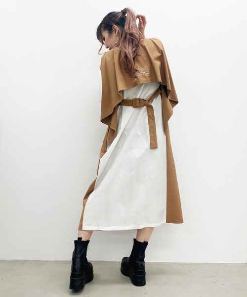 SILAS（サイラス）の「BACK LAYERED DRESS（ワンピース・レディース・ブラック/ベージュ・ONE SIZE）」の19枚目の写真
