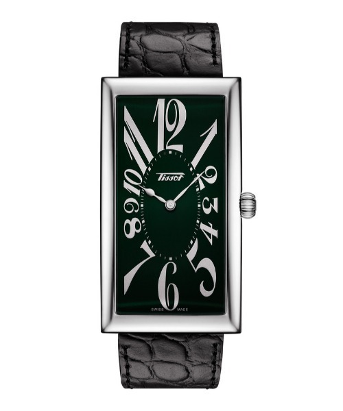 [ティソ] TISSOT ヘリテージ バナナ クォーツ グリーン文字盤 レザー（アナログ腕時計）｜TISSOT（ティソ）