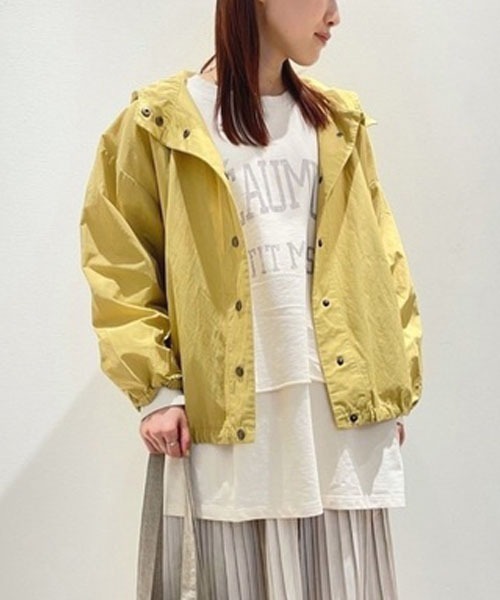 Samansa Mos2（サマンサ モスモス）の「脇リボンマウンテンパーカー（マウンテンパーカー・レディース・ブルー/キナリ/ベージュ/カーキ/イエロー・ﾌﾘ-）」の5枚目の写真
