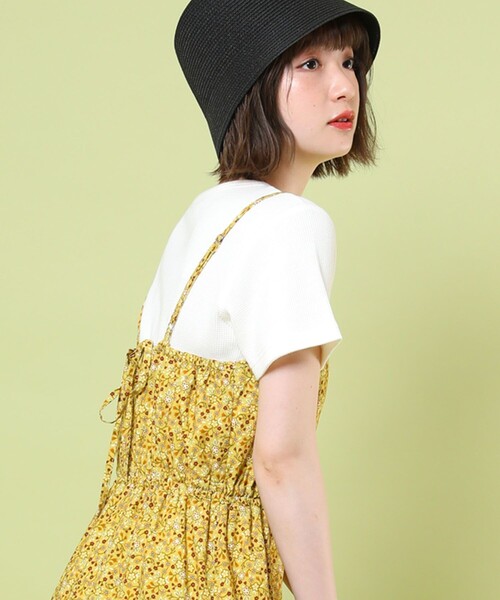 FREAK'S STORE（フリークスストア）の「ワッフルミニTシャツ（Tシャツ/カットソー・レディース・グリーン/レンガ/ホワイト/その他/ブラック・ﾌﾘ-）」の2枚目の写真