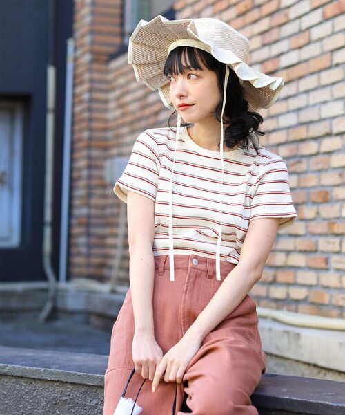 FREAK'S STORE（フリークスストア）の「ワッフルミニTシャツ（Tシャツ/カットソー・レディース・グリーン/レンガ/ホワイト/その他/ブラック・ﾌﾘ-）」の21枚目の写真