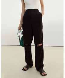 Fano Studios | 【Fano Studios】Cutting damaged high waist slacks FC21K029(スラックス)