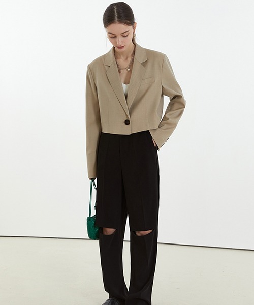 Fano Studios（ファノ ストゥディオズ）の「【Fano Studios】Cutting damaged high waist slacks FC21K029（スラックス・レディース・ブラック・L/S/M）」の11枚目の写真