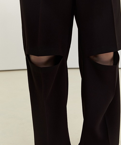 Fano Studios（ファノ ストゥディオズ）の「【Fano Studios】Cutting damaged high waist slacks FC21K029（スラックス・レディース・ブラック・L/S/M）」の6枚目の写真