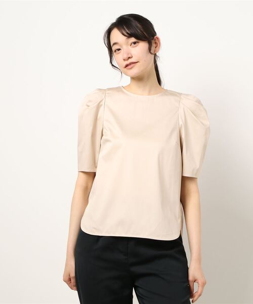 ANAYI コットンサテンマトンスリーブブラウス