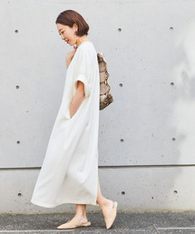 Liesse | リネンライクツイル パフ袖ワンピース(ワンピース)