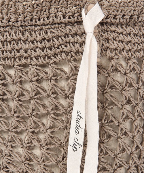 studio CLIP（スタディオクリップ）の「【キナリノ掲載商品】ペーパー透かし柄トートバッグ（かごバッグ・レディース・モカ/キャメル/グレー/レッド・FREE）」の16枚目の写真