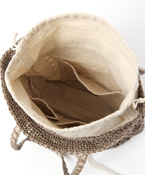 studio CLIP（スタディオクリップ）の「【キナリノ掲載商品】ペーパー透かし柄トートバッグ（かごバッグ・レディース・モカ/キャメル/グレー/レッド・FREE）」の10枚目の写真