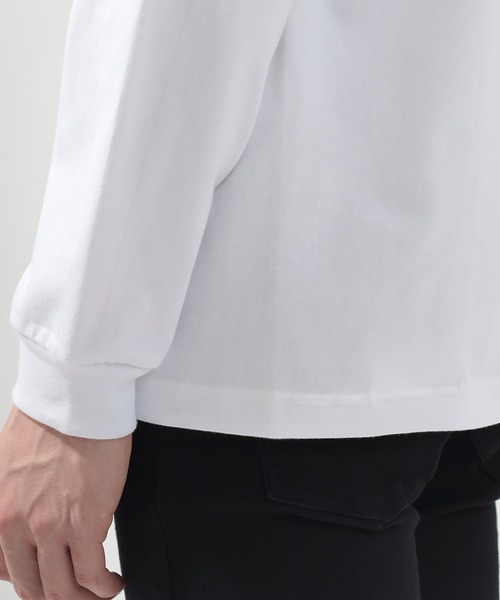 HANES(ヘインズ)の「【Hanes/ヘインズ】 BEEFY-T ポケットロングTシャツ クルーネック Tシャツ ユニセックス/無地(Tシャツ/カットソー・メンズ・ホワイト/ブラック・M/XL/L)」の5枚目の写真
