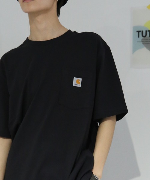 Carhartt（カーハート）の「Carhartt カーハート ビッグシルエット Tシャツ ポケット（Tシャツ/カットソー・メンズ・ブラック/ダークグリーン/ダークブラウン/ネイビー/サンドベージュ・S/XL/L/M）」の6枚目の写真