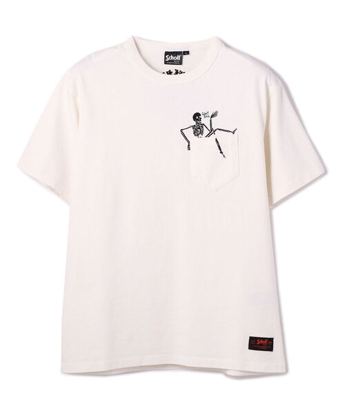 schott（ショット）の「Schott/ショット/SS T-SHIRT EMBROIDERY SKULL