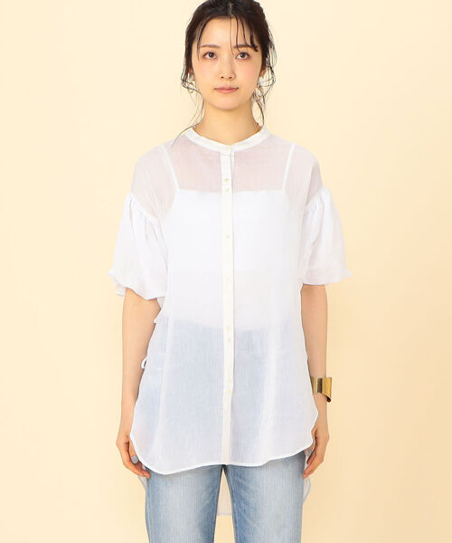 NOLLEY’S(ノーリーズ)の「◇【WEB限定】バルーン袖サイドリボンブラウス(シャツ/ブラウス・レディース・オフホワイト/ミント/ブラック・FREE)」の4枚目の写真