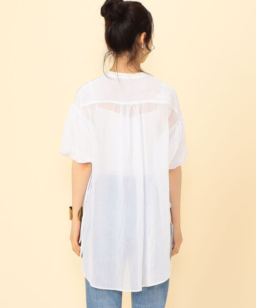 NOLLEY’S(ノーリーズ)の「◇【WEB限定】バルーン袖サイドリボンブラウス(シャツ/ブラウス・レディース・オフホワイト/ミント/ブラック・FREE)」の6枚目の写真