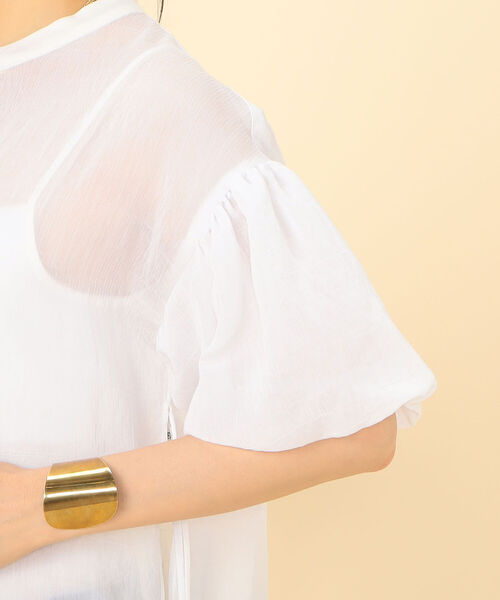 NOLLEY’S(ノーリーズ)の「◇【WEB限定】バルーン袖サイドリボンブラウス(シャツ/ブラウス・レディース・オフホワイト/ミント/ブラック・FREE)」の9枚目の写真