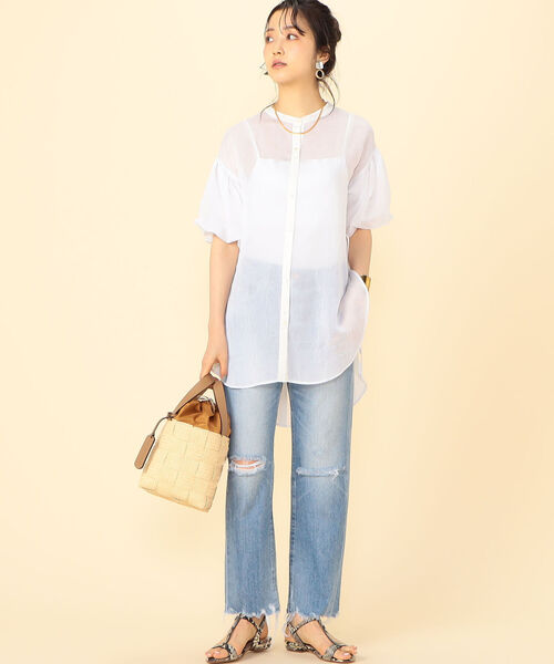 NOLLEY’S(ノーリーズ)の「◇【WEB限定】バルーン袖サイドリボンブラウス(シャツ/ブラウス・レディース・オフホワイト/ミント/ブラック・FREE)」の13枚目の写真