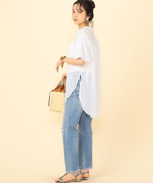 NOLLEY’S(ノーリーズ)の「◇【WEB限定】バルーン袖サイドリボンブラウス(シャツ/ブラウス・レディース・オフホワイト/ミント/ブラック・FREE)」の14枚目の写真