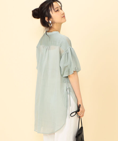 NOLLEY’S(ノーリーズ)の「◇【WEB限定】バルーン袖サイドリボンブラウス(シャツ/ブラウス・レディース・オフホワイト/ミント/ブラック・FREE)」の16枚目の写真