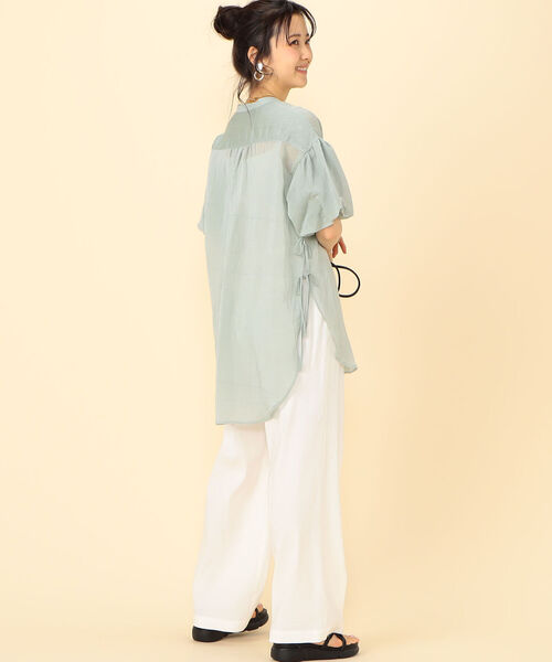 NOLLEY’S(ノーリーズ)の「◇【WEB限定】バルーン袖サイドリボンブラウス(シャツ/ブラウス・レディース・オフホワイト/ミント/ブラック・FREE)」の18枚目の写真