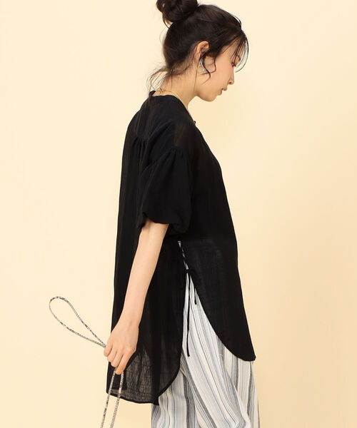 NOLLEY’S(ノーリーズ)の「◇【WEB限定】バルーン袖サイドリボンブラウス(シャツ/ブラウス・レディース・オフホワイト/ミント/ブラック・FREE)」の19枚目の写真