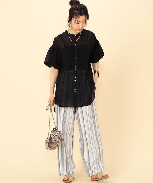 NOLLEY’S(ノーリーズ)の「◇【WEB限定】バルーン袖サイドリボンブラウス(シャツ/ブラウス・レディース・オフホワイト/ミント/ブラック・FREE)」の20枚目の写真