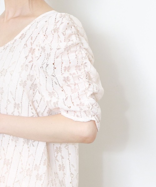 archives（アルシーヴ）の「【入荷禁止】【setupにも】前後2wayレースパワショルブラウス（シャツ/ブラウス・レディース・ブラック/ベージュ/アイボリー・MEDIUM）」の5枚目の写真