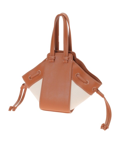 fifth(フィフス)の「キャンバスコンビ2wayバッグ(ハンドバッグ・レディース・ホワイト/キャメル・FREE)」の2枚目の写真