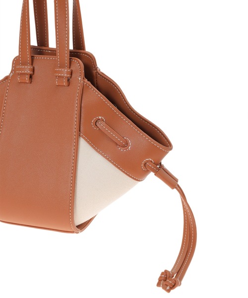 fifth(フィフス)の「キャンバスコンビ2wayバッグ(ハンドバッグ・レディース・ホワイト/キャメル・FREE)」の10枚目の写真