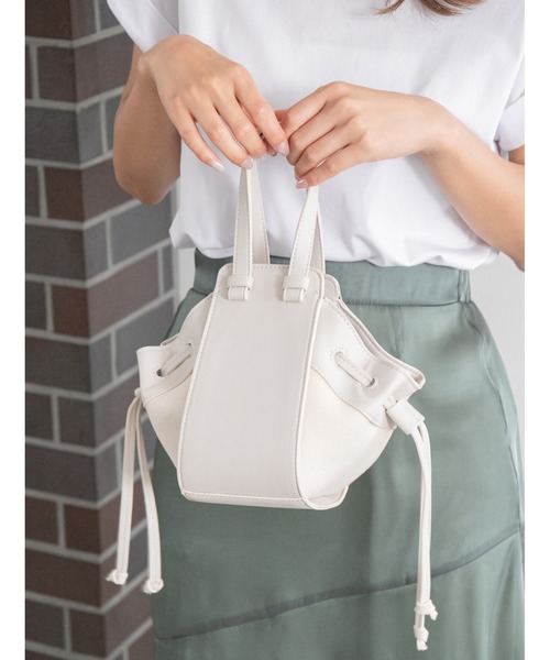 fifth(フィフス)の「キャンバスコンビ2wayバッグ(ハンドバッグ・レディース・ホワイト/キャメル・FREE)」の3枚目の写真