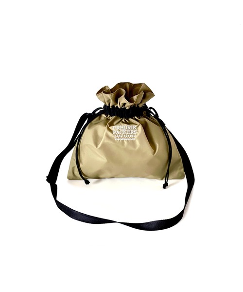 FREDRIK PACKERS（フレドリックパッカーズ）の「【FREDRIK PACKERS】210D PINION SHOULDER S 巾着ショルダーバッグ サコッシュ フレドリックパッカーズ（ショルダーバッグ・レディース・ブラック/レオパード・FREE）」の3枚目の写真