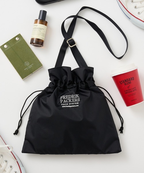 FREDRIK PACKERS（フレドリックパッカーズ）の「【FREDRIK PACKERS】210D PINION SHOULDER S 巾着ショルダーバッグ サコッシュ フレドリックパッカーズ（ショルダーバッグ・レディース・ブラック/レオパード・FREE）」の16枚目の写真