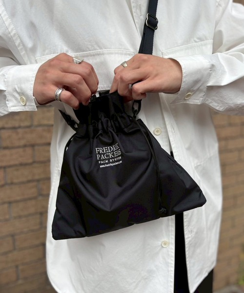 セール】【FREDRIK PACKERS】210D PINION SHOULDER S 巾着ショルダー