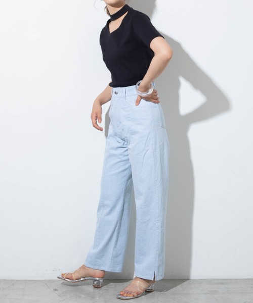 WEGO（ウィゴー）の「WEGO/チョーカーリブTシャツ（Tシャツ/カットソー・レディース・ホワイト/ブラック/カーキ/オレンジ系その他6・FREE）」の17枚目の写真