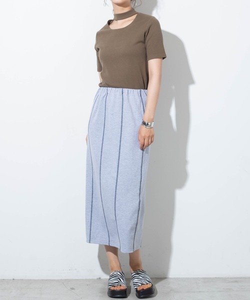 WEGO（ウィゴー）の「WEGO/チョーカーリブTシャツ（Tシャツ/カットソー・レディース・ホワイト/ブラック/カーキ/オレンジ系その他6・FREE）」の20枚目の写真